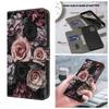 Rosa Chinensis Jacq Pattern Shockproof Card Slots PU Leather Wallet Phone Case for iPhone,Samsung,Huawei,Xiaomi,Moto,Oppo,Google,Nokia,LG,Oppo...