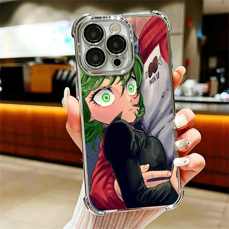 Мягкий чехол для телефона One P-Punch-Man Tatsumaki для iPhone 15 16 17 Air 14 Pro Max 16E Plus 13 12 Mini Покрытие Защита от падения Fundas
