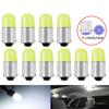 BA9S Car LED T4W H6W T11 363 Round 3D COB Led Bulb Car Interior License Plate Light Marker Reading Door Auto Lamp DC 12V White