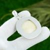 Crown Chakra Cushion Scolecite Stone Ethnic Daughter Elegant Pendant 925 Silver