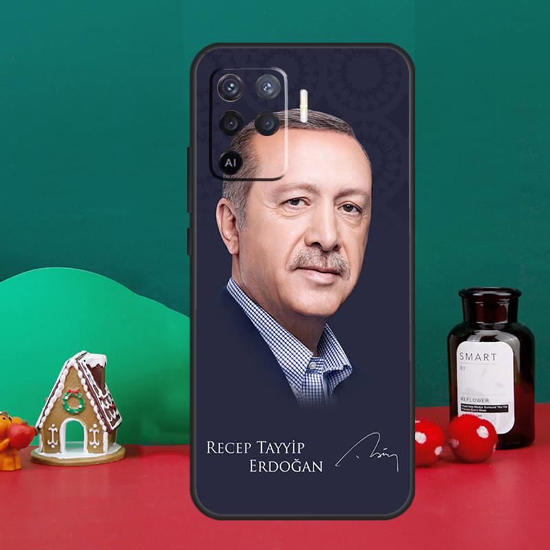 Чехол для президента Турции Реджепа Тайипа Эрдогана для OPPO A54 A74 A94 A57S A53S A58 A78 A98 A16 A76 A96 A15 A17 A77 A5 A9 A52 A72 A79