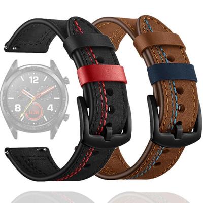 Ремешок из натуральной кожи 20 мм 22 мм для Huawei Watch GT 3/2 42 мм 46 мм ремешок для смарт-часов для Samsung Galaxy Watch 3 Active 2