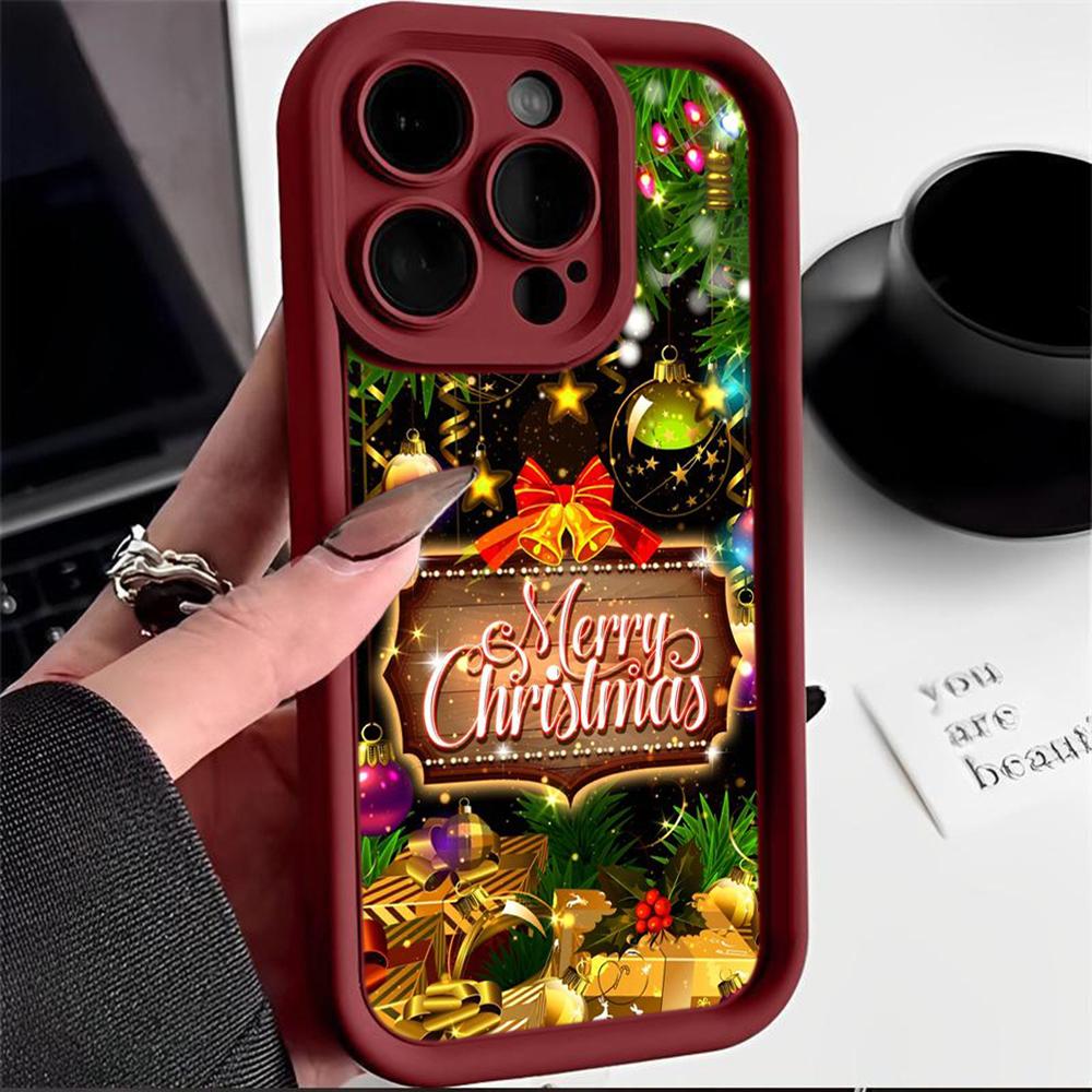 Ae113 Merry Christmas art Santa design art Чехлы для телефонов Samsung A54 A05s A55 A53 A15 S23 S24 Ultra S25 Plus A35 Angel Eye Ladder Защитный чехол