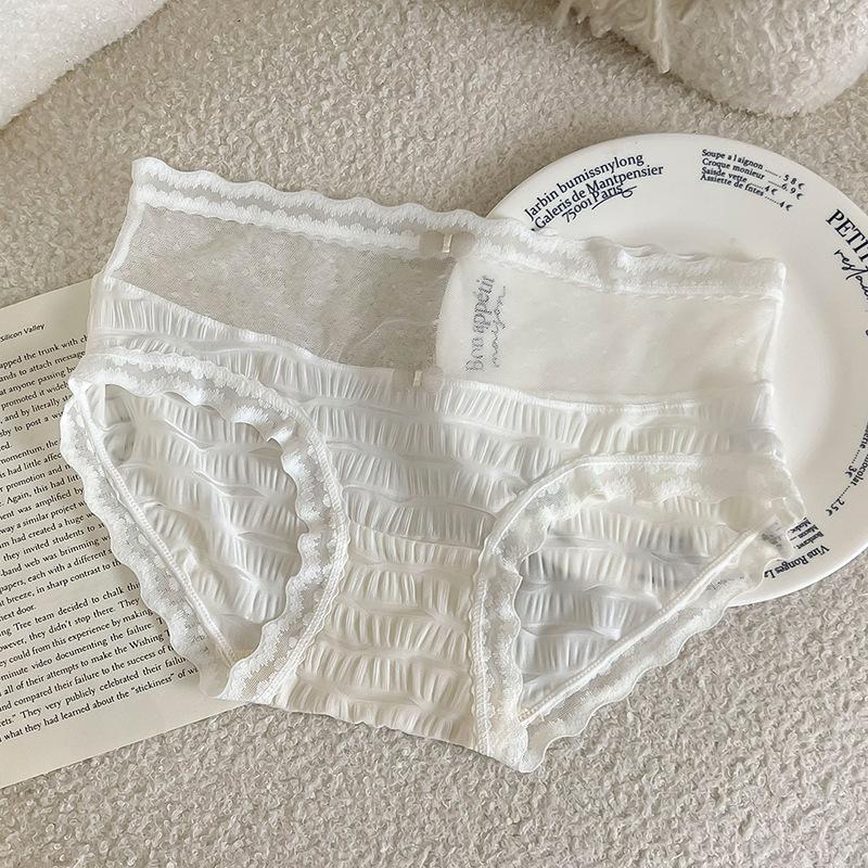 Underwear Women Lace Briefs Thin Ice Silk Seamless Briefs Sexy Antibacterial Crotch Underwear Women
