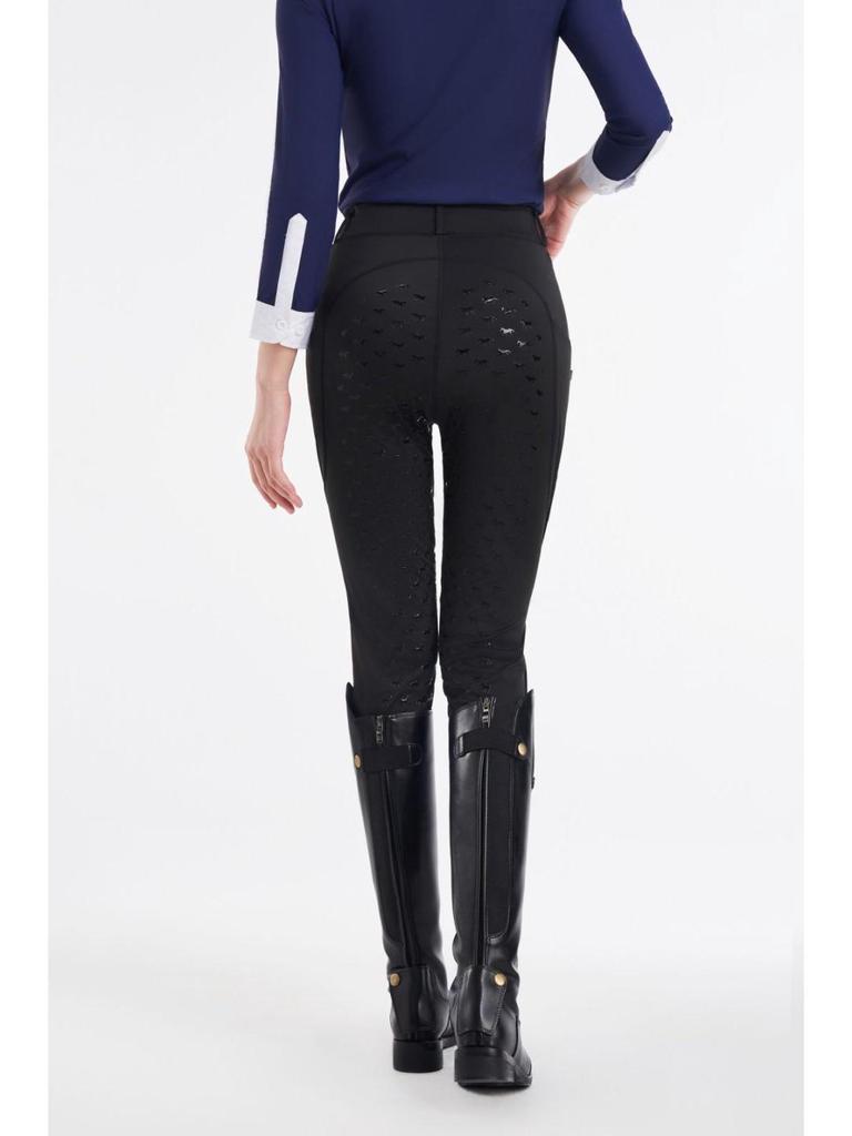 High Waist Full Seat Silicone Riding Pants: Slimming, Moisture-Wicking, Quick-Drying, High Elastic Fabric for Training and Competition.