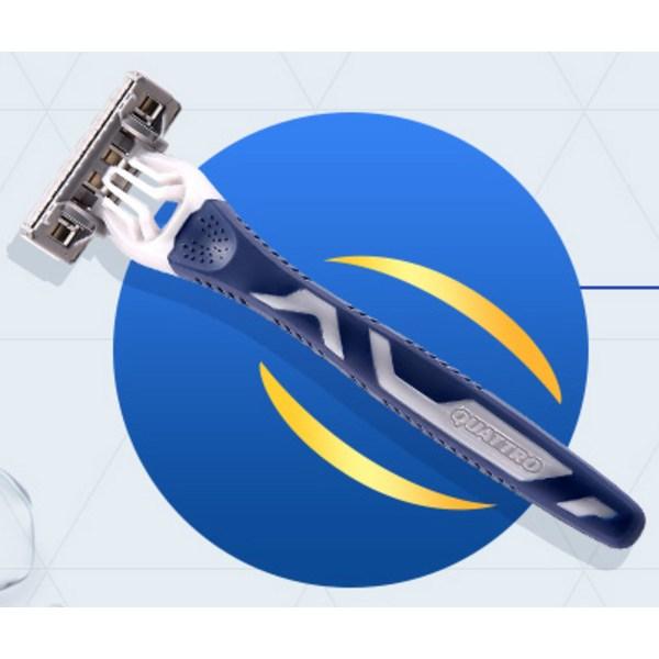 Портативная бритва Schick Quatro 4 Titanium (1 упаковка 3 бритвы) ,Корейское лезвие бритвы