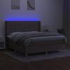 VidaXL Slatted Bed Base with Mattress and LED, Upholstered Bed, Double Bed, Adult Bed for Interior Bedroom, 3138889