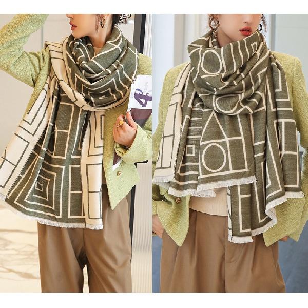 New Versatile Imitation Cashmere Warm Scarf Thickened Shawl
