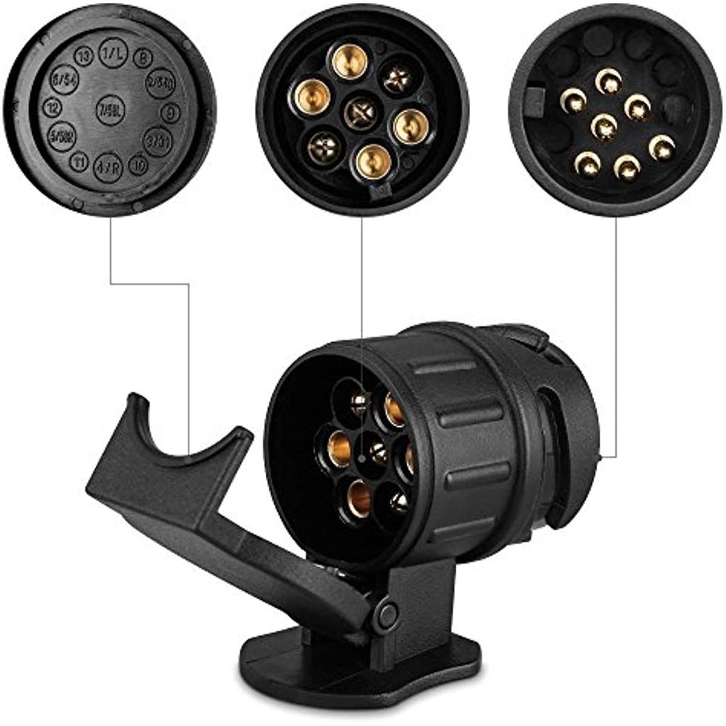 Переходник адаптера прицепа для автомобилей и прицепов 13-контактный на 7-контактный (Адаптер/прицепное устройство с 13-контактного автомобиля на 7-контактный прицеп)