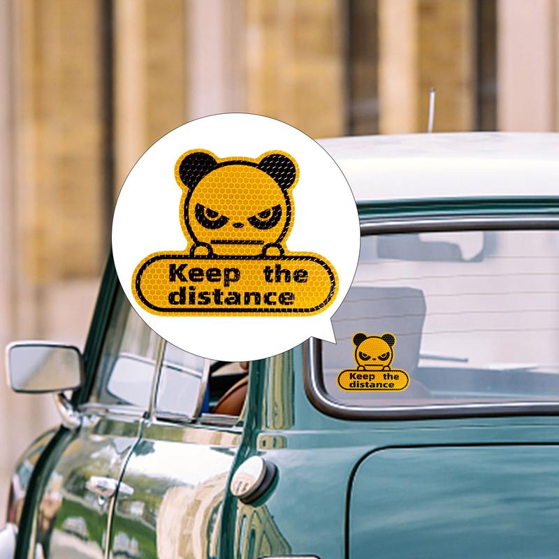Светоотражающие наклейки для автомобилей Наклейка «Соблюдайте дистанцию» Водонепроницаемые наклейки для автомобилей Наклейки «Панда» для грузовиков