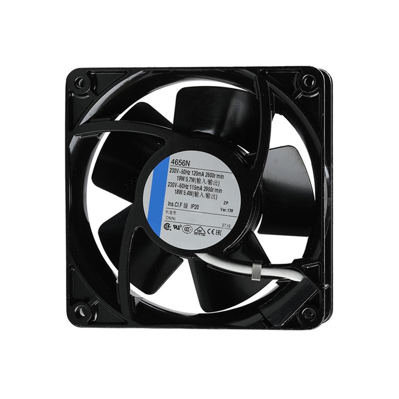 Осевой вентилятор 4656N 230В 0.12А 19/18Вт 12см 12038 120*20*38мм 2-контактные клеммы