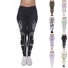 Womens Yellow Stallion Prints Stretch Yoga Leggings Fitness Running Gym Sports Active Pants