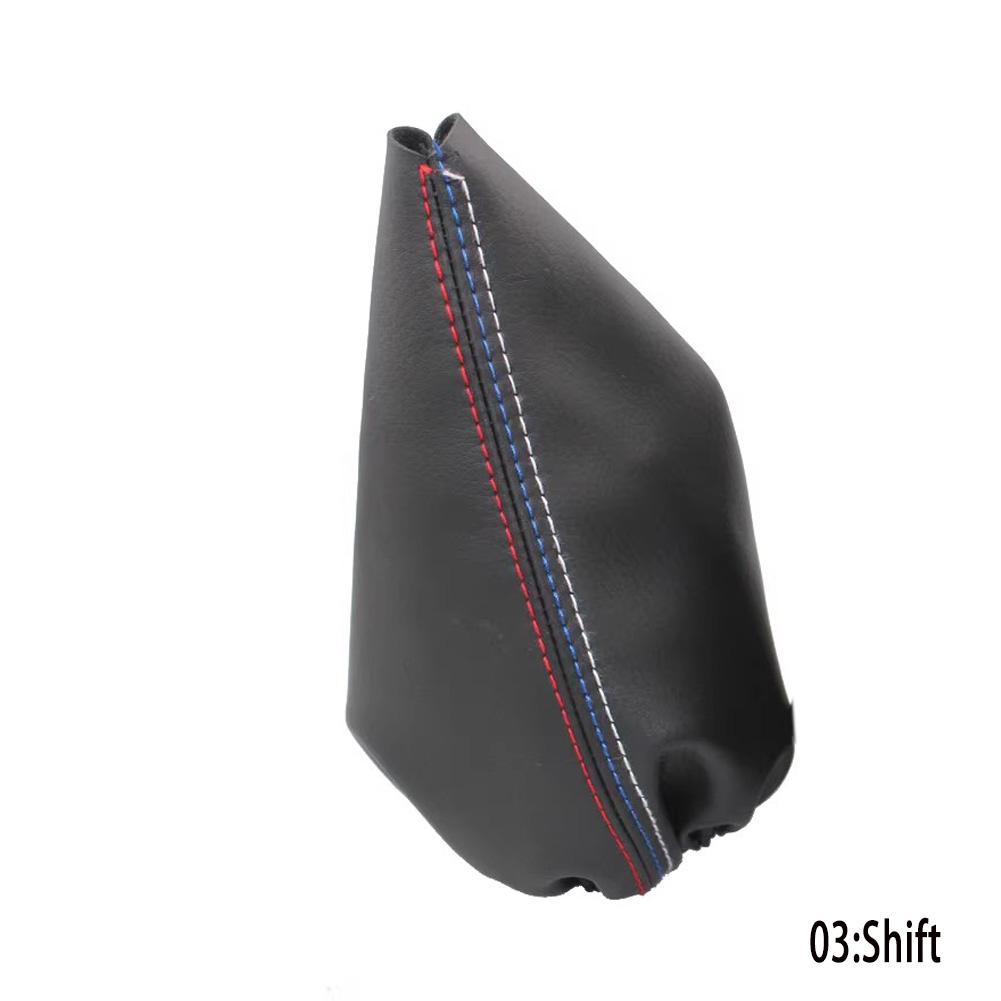 Автомобильные хомуты переключения передач, чехол для ручного тормоза, чехол для багажника BMW 3 серии E36 E46 E30 E34 M3 Z3, черные кожаные аксессуары M