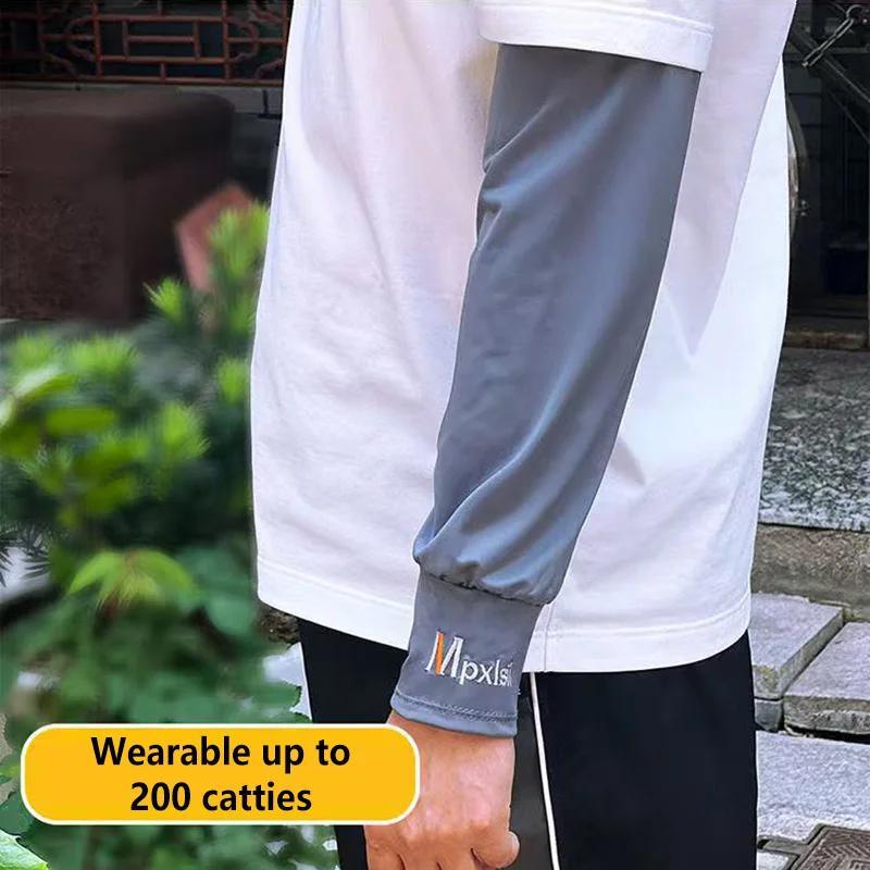Cooling Arm Sleeves Breathable Sun Protection Ice Slik Sleeves Summer Outdoor Sports Driving Cycling Sleeves Men Loose Arm New