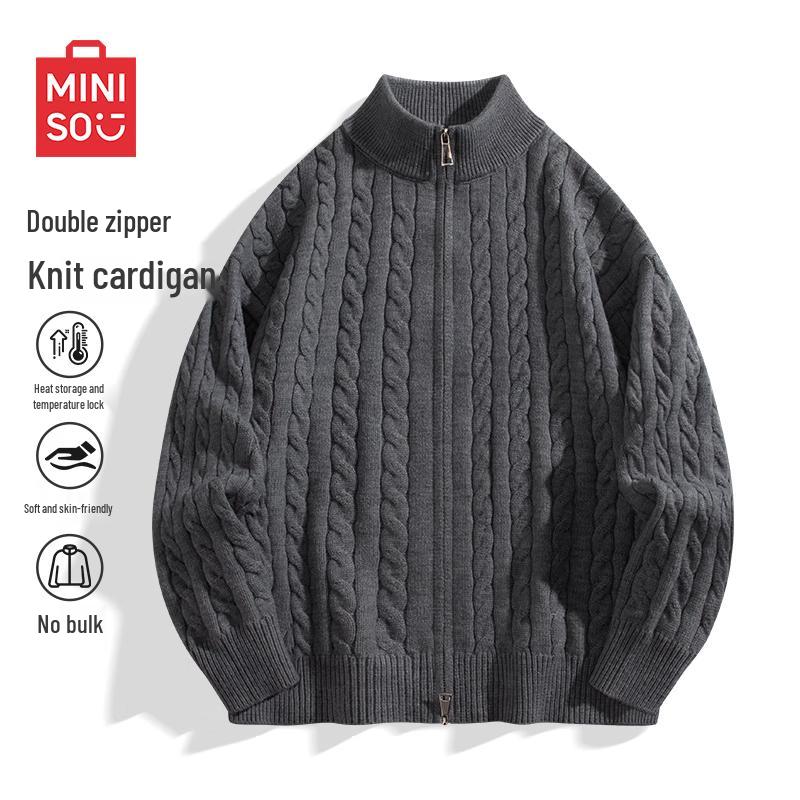 MINISO Мужской повседневный трикотажный кардиган с V-образным вырезом