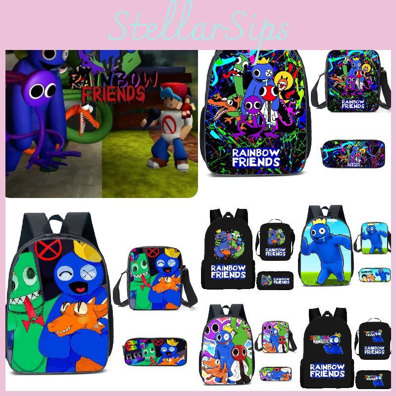 Рюкзак в уличном стиле Rainbow Friends для студентов, объем 20 л, ткань Оксфорд, прочный и модный