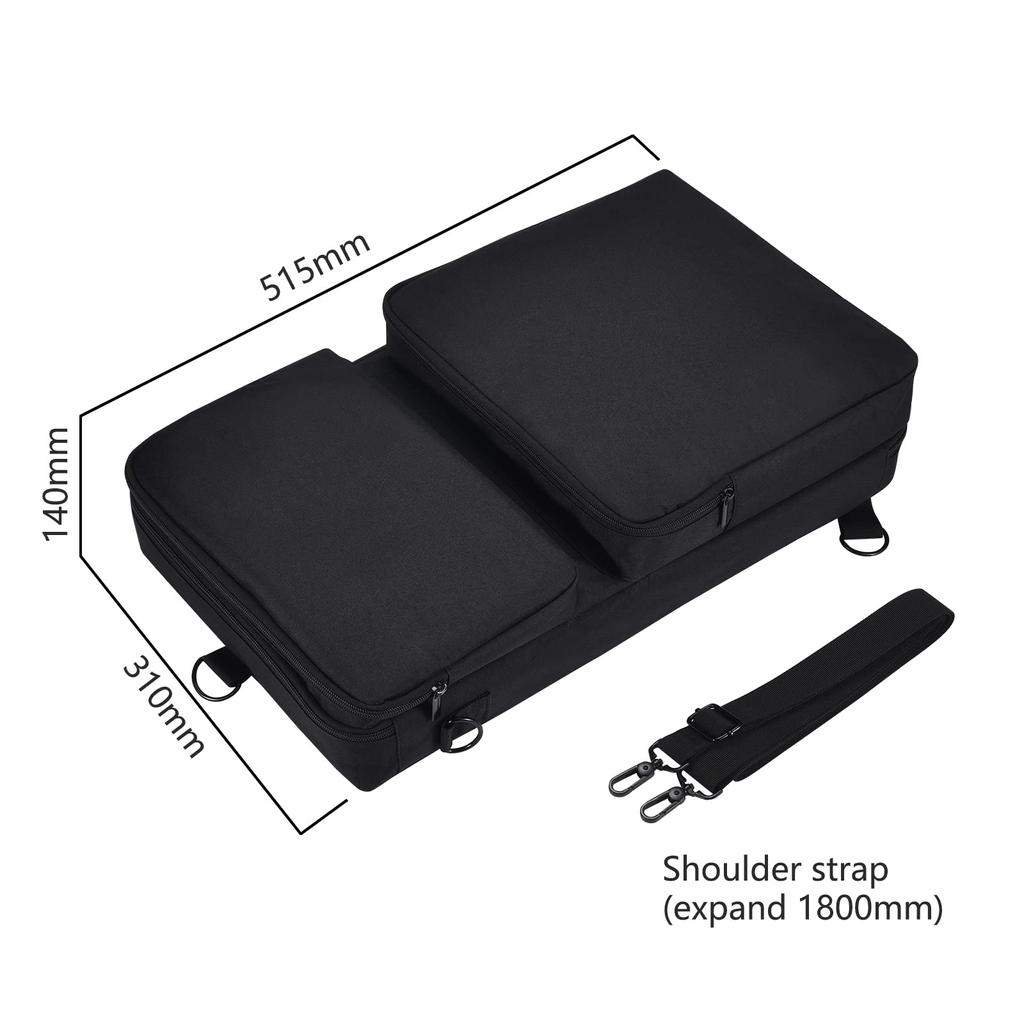 YipuVR Carrying Case for Pioneer Dj Soft Travel Storage Bag Compatible with DDJ 400 Inpulse 300 Native Instruments Traktor Kontrol S2 Mk3 DJ Pioneer,