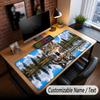 Wolf Theme Custom Mouse Pad Personalized With Name Text Customized Desk Mat For Office Home Decor