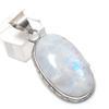 Natural Moonstone Gemstone 925 Sterling Silver Jewelry Pendant 1.97" Q3g21