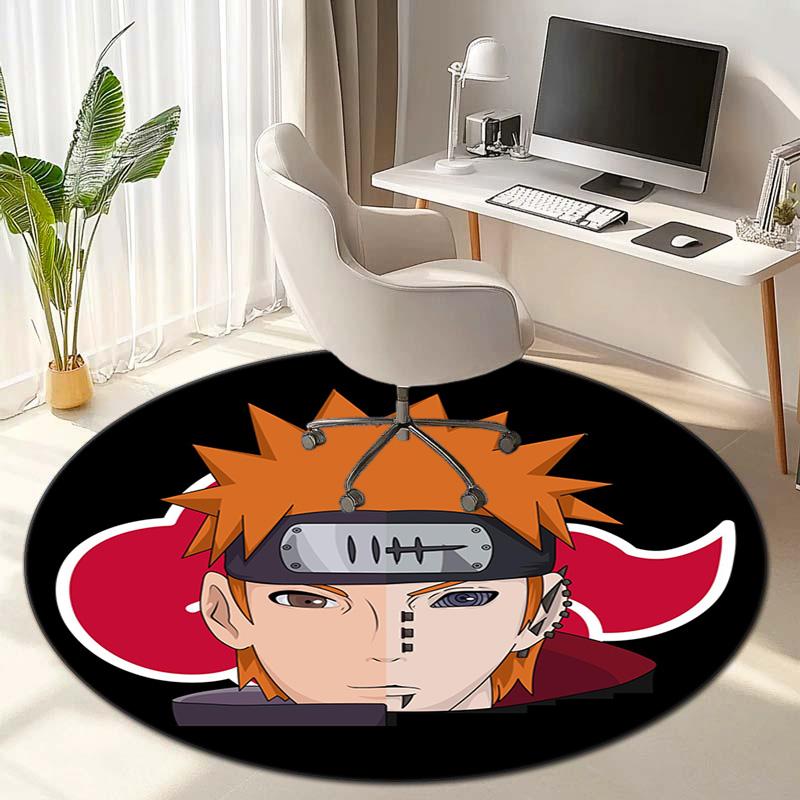 Famous cartoon NARUTO protagonist Uzumaki Naruto round carpet soft home decoration anti-slip door mat outdoor picnic mat carpet M1