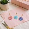 12 шт. 2D Плоские DIY Маленькие Кристальные Брелоки-Картины ПВХ Блестящие Стразы Брелоки Двусторонние для Подвески на Сумку Домашнего Украшения