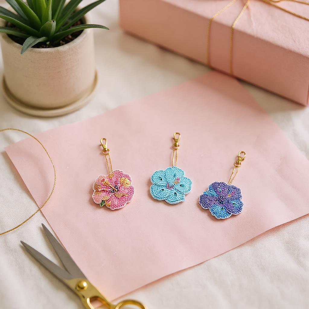 12 шт. 2D Плоские DIY Маленькие Кристальные Брелоки-Картины ПВХ Блестящие Стразы Брелоки Двусторонние для Подвески на Сумку Домашнего Украшения