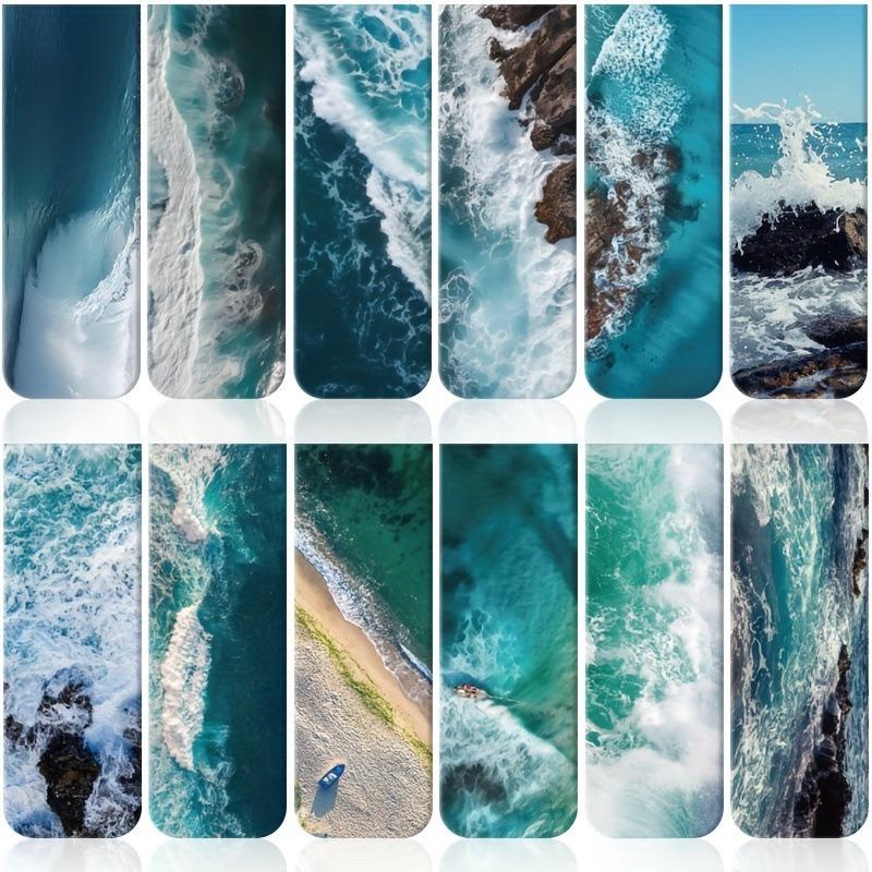 12 шт. Стильные магнитные закладки с различными узорами Магнитные закладки для чтения Маркер для страниц