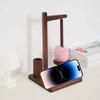 Magnetic Yarn Holder Wooden Yarn Dispenser with Storage Cylinder Yarn Ball