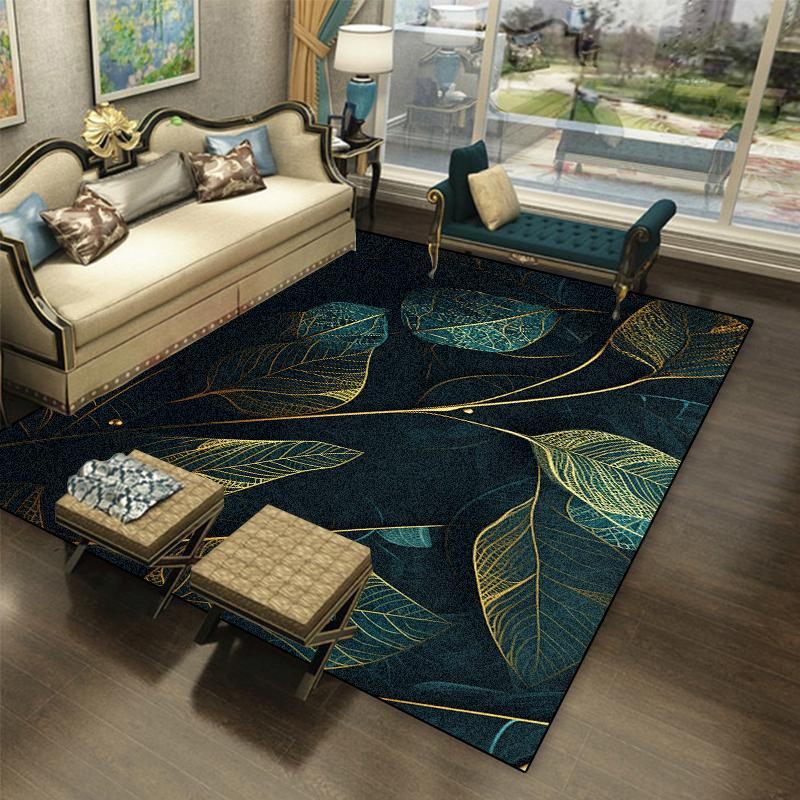 Light Luxury Green Carpet for Living Room Decor Nordic Carpets Sofa Area Decoration Lounge Floor Mat Large Area Rugs Bedroom
