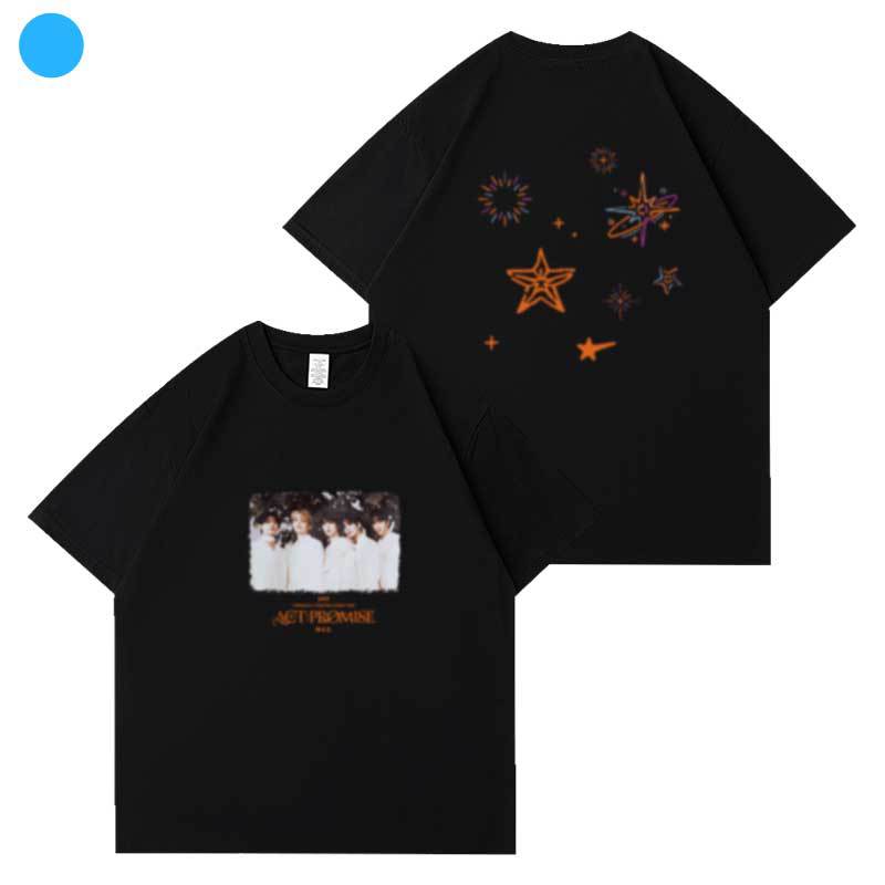 TX T2024 World Tour Concert ActPromise Peripheral Same Short Sleeve T-Shirt Printed Bottom Shirt on Clothes