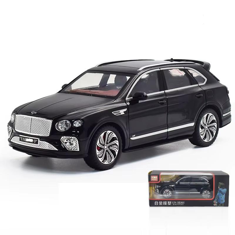 1:24 полномасштабных литой модели автомобиля Bentley Bentayga из легкого сплава с шестью дверями, симуляция звездного неба, британская роскошная игрушечная машинка, подарочная коллекция для мальчика