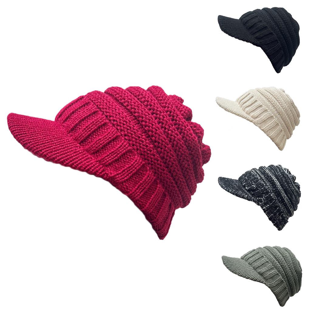 Women's Fall And Winter Duckbilled Woolen Hats, Fashionable Adult Cold-proof Ski Warm Duckbilled Hats