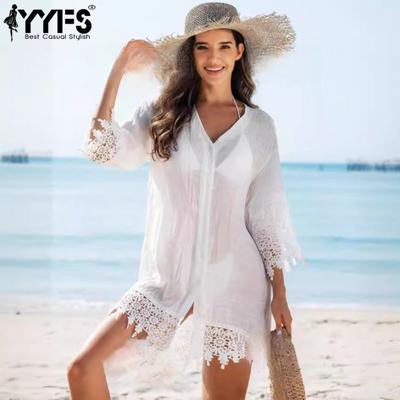 Женские модные повседневные летние весенние однотонные блузки и рубашки с рукавами 1/2 и v-образным вырезом с принтом