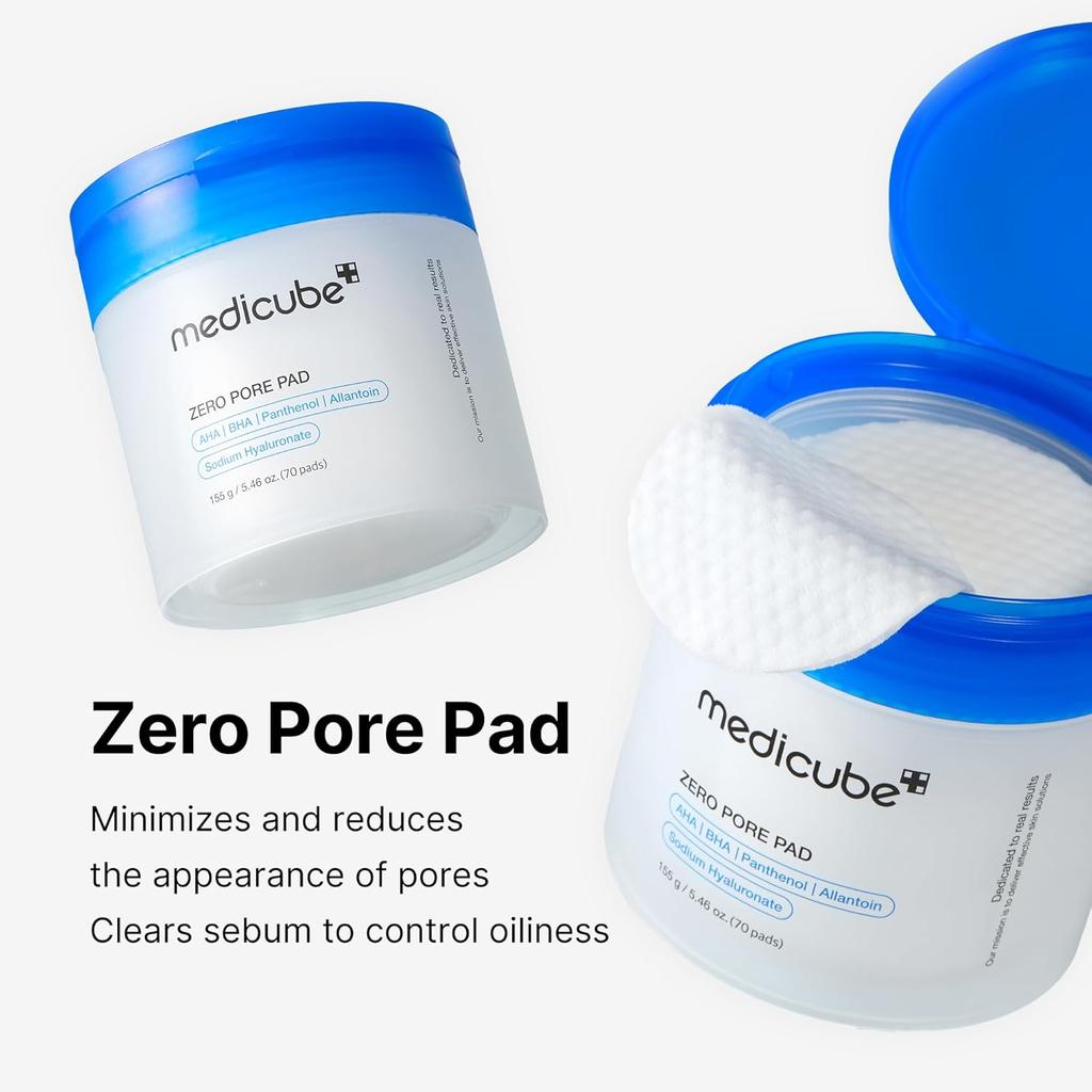 Medicube Zero Pore Pads 2.0, двухтекстурные тонизирующие подушечки для лица для отшелушивания и ухода за порами (3 варианта)
