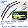 3 шт. для HONDA Fit Jazz MK2 MK3 2009-2020 26 "14" 14 "передние и задние щетки стеклоочистителя лобовое стекло резак для окон аксессуары 2016 2017 2018 2019 2020