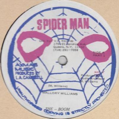 12-дюймовая пластинка MALLORY WILLIAMS - She Boom / Dub LCD003 Человек-паук 1988 США Регги, Ска и Даб