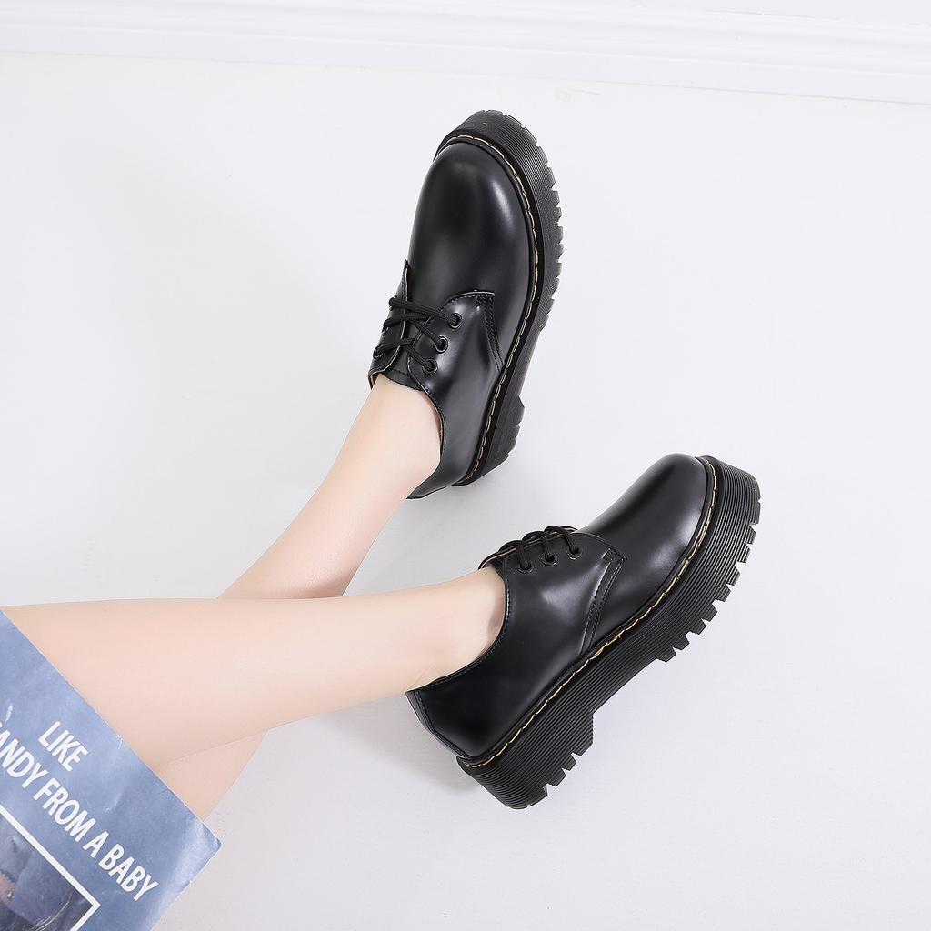 1461 ботинки Мартин на толстой подошве с 3 отверстиями женские кожаные низкие популярные с круглым носком повседневные студенческие ботинки-маффины женские