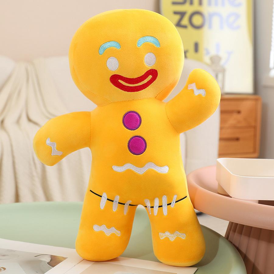 New Cute Gingerbread Figurine, Biscuit Figurine, Plush Toy, Soft And Fluffy Girl Doll, Christmas Ornament