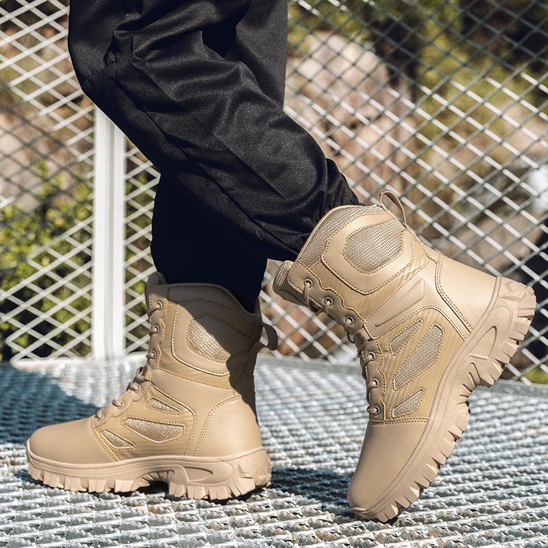 Мужские высокие ботинки большого размера для тренировок на открытом воздухе, ботинки для тренировок на полигоне, ботинки для пешего туризма, тактические ботинки спецназа