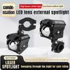 Motorcycle Spotlight Fog Light Low and High Beam Headligh Ultra Bright Lamp With Red DRLAuxiliary Flash Lamp For Off Road Driving Light ATV UTV Truck