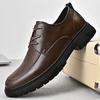 FashionGenuine Leather Casual Shoes Elegantes Men Lace Up Oxford Shoes Outdoor Business Men's Dress Footwear Handmade Man Formal Flats