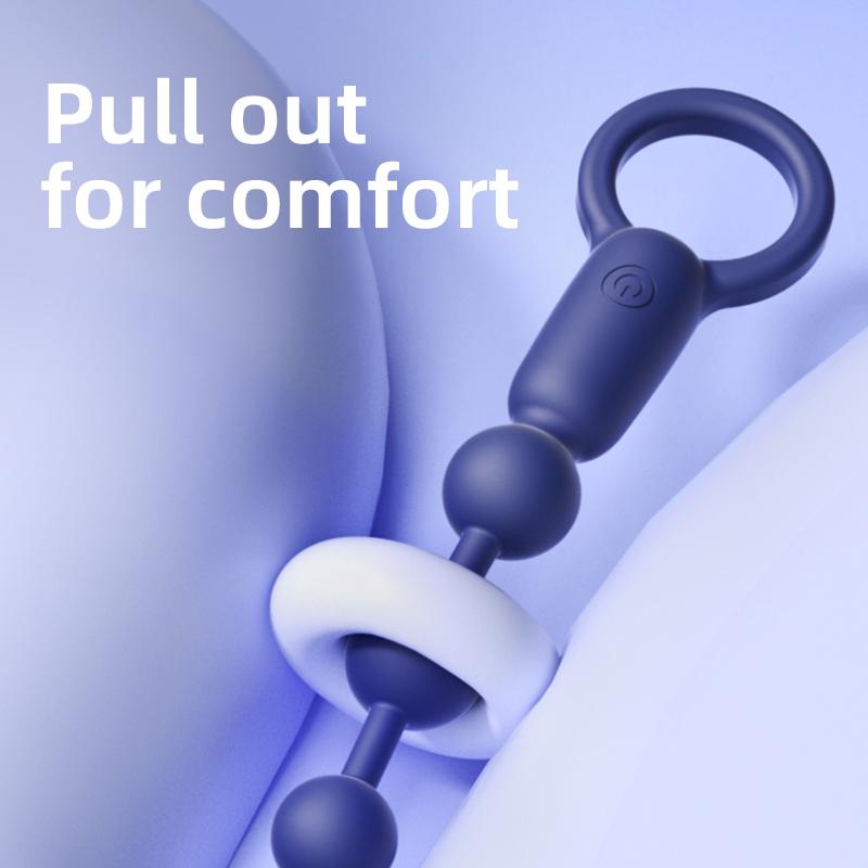 10 Вибрирующих Шариков с Петлей Анальные Пробки Открытый Анус Преддверие Маленький Хвостик Пробки для Задницы Взрослые Мужские Массаж Простаты Взрослые Секс-Игрушки 18+