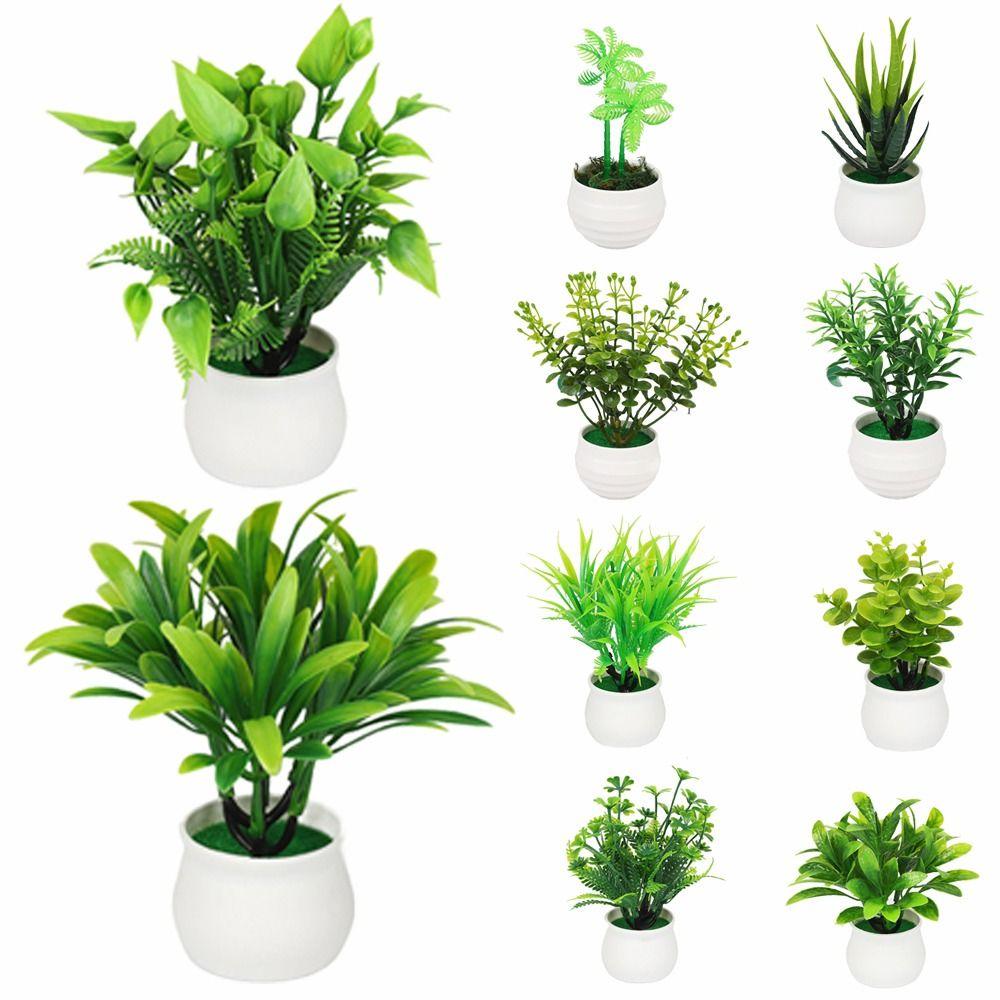 Яркие искусственные растения бонсай зеленая искусственная трава в горшках подарок реалистичные горшечные растения