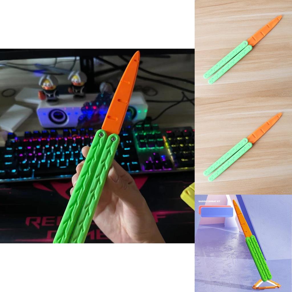 Creative Gravity Carrot Night Glow Design Extra Large Butterfly Stress Relief Toy