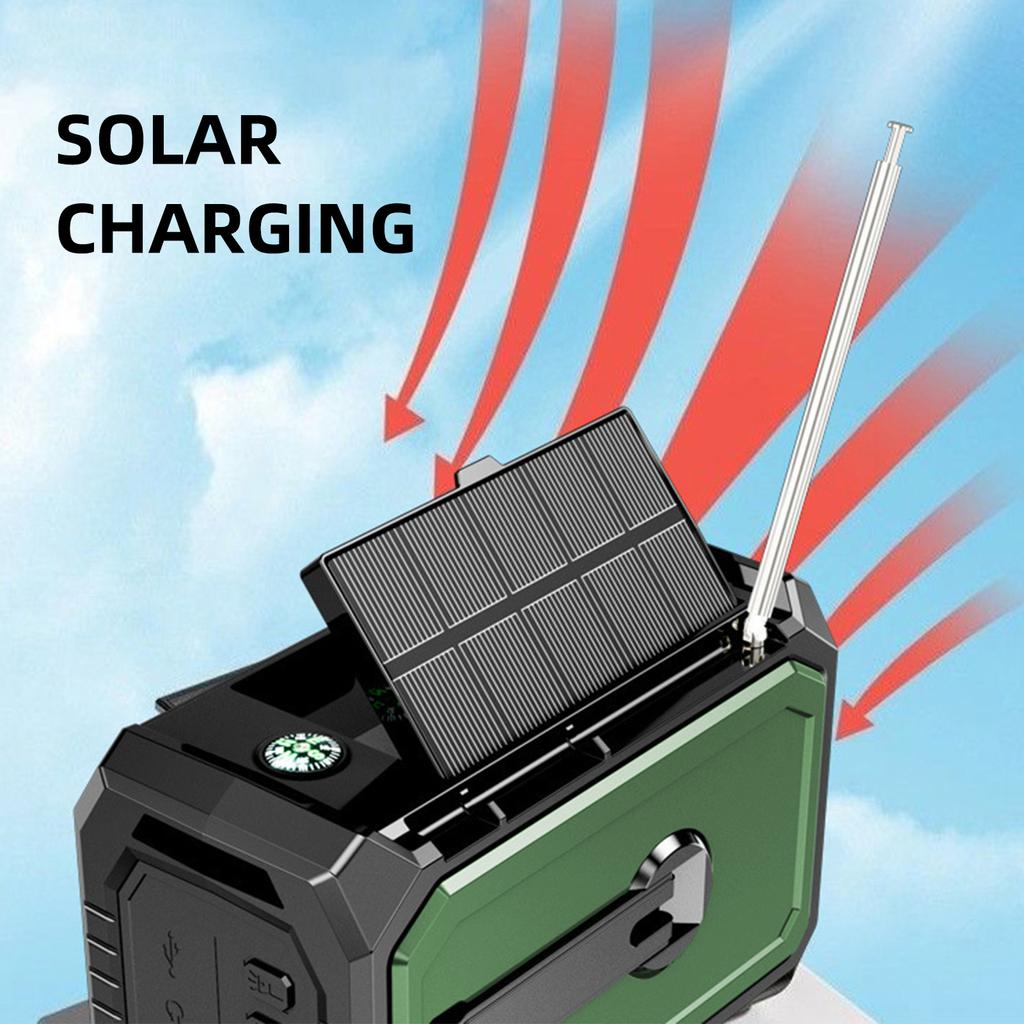 16000mAh Hand Crank Emergency Radio Wireless Hand Crank Weather Radio NOAA/AM/FM Portable Solar