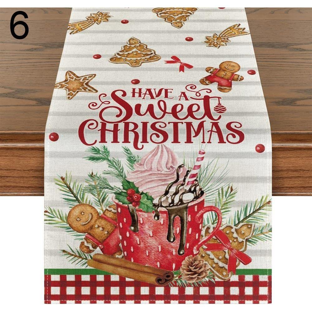 Merry Christmas Xmas Tablecloth Printed Table Cover New Year Table Flag Home Party Decor