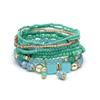 Bohemian Multilayer Turquoise Beaded Bracelet - European & American Travel Jewelry