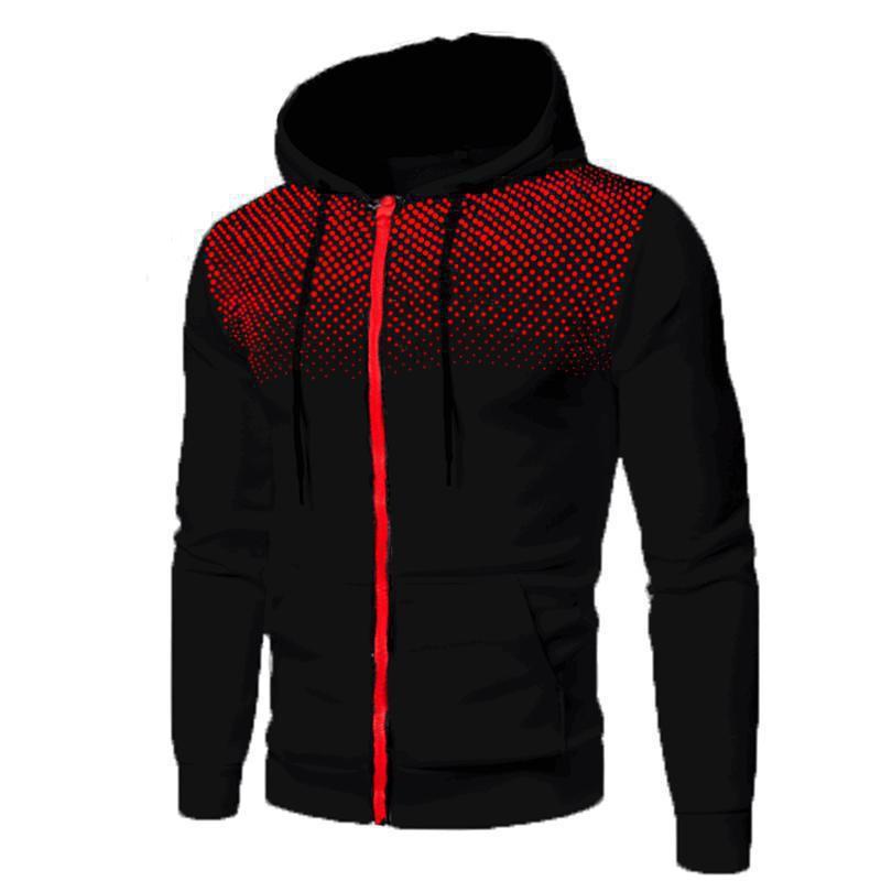 Men's Casual Sports Fitness Zip-up Hoodie Jacket - Autumn/Winter Style