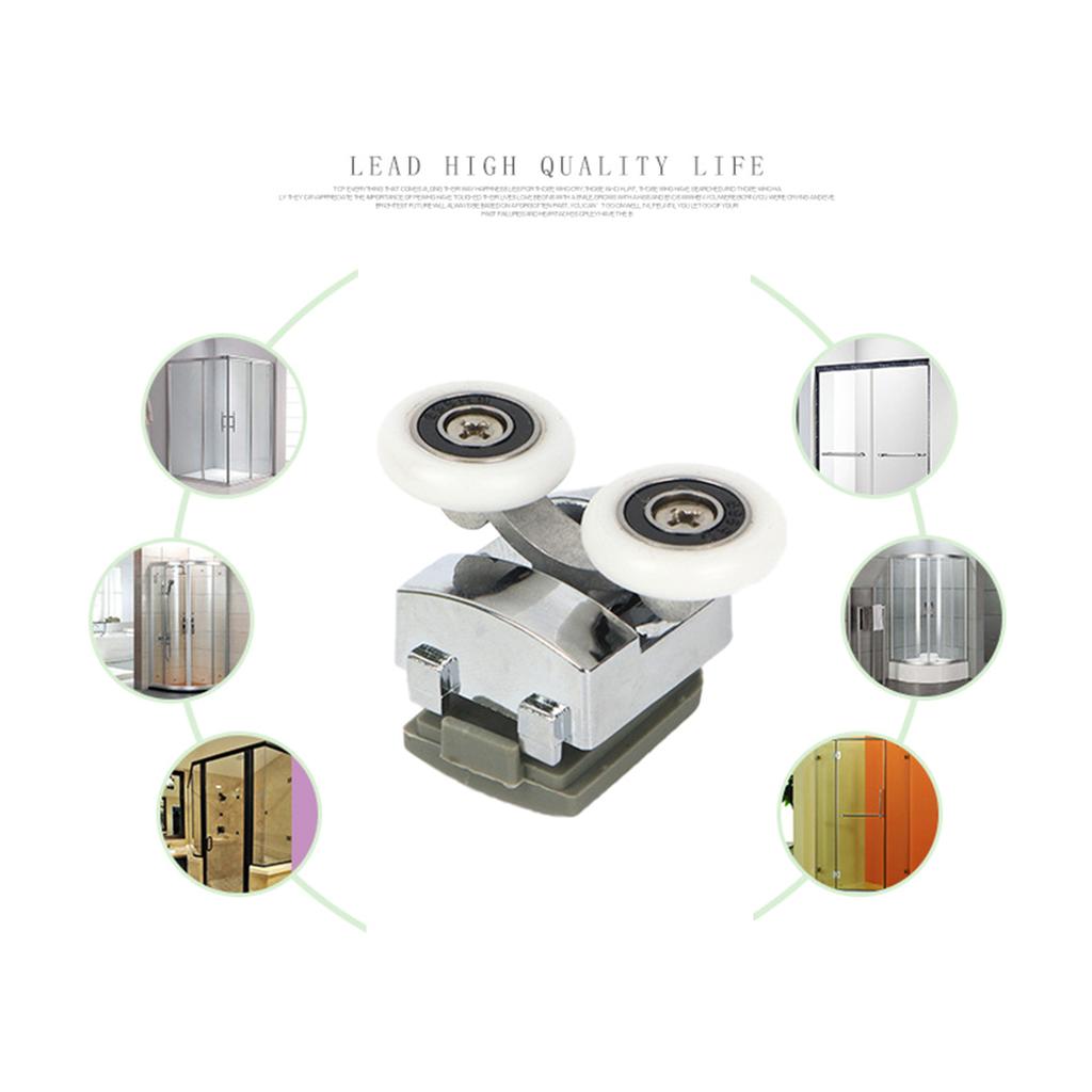 4 шт./компл. Прочные ролики для раздвижных дверей, Универсальные ролики для душевых дверей, Регулируемая высота и плавный ход для стеклянных дверей