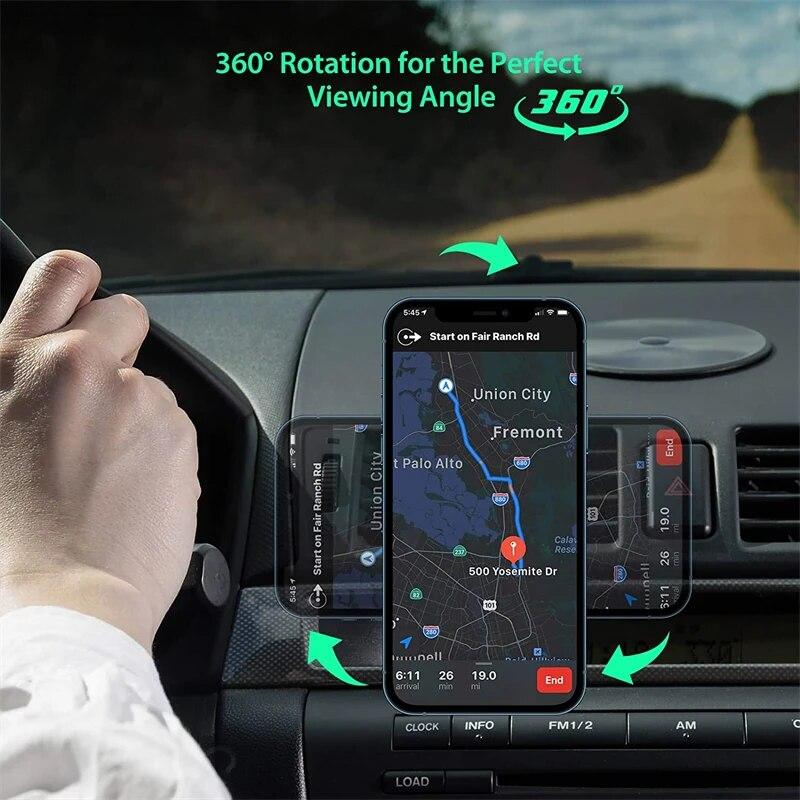 Магнитное быстрое автомобильное беспроводное зарядное устройство 60 Вт, держатель для телефона, автомобильная вентиляционная подставка, держатель для телефона, беспроводное зарядное устройство для iPhone 14, 12, 13 Pro, Samsung Macsafe